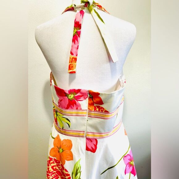 Donna Rocco sun dress floral pineapple colorful summer beach vacation women’s 10 - Picture 11 of 11